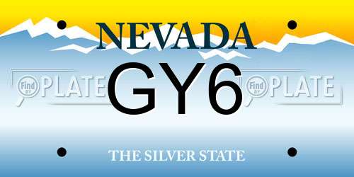 GY6 Nevada License Plate