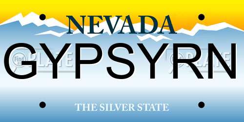 GYPSYRN Nevada License Plate