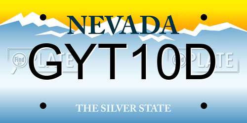 GYT10D Nevada License Plate
