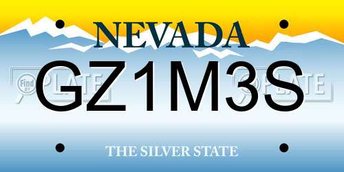 GZ1M3S Nevada License Plate