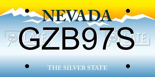 GZB97S Nevada License Plate