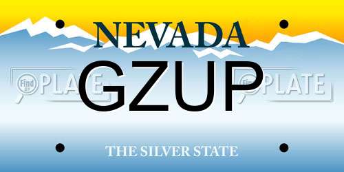 GZUP Nevada License Plate