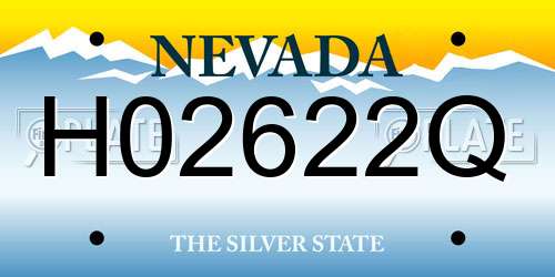 H02622Q Nevada License Plate