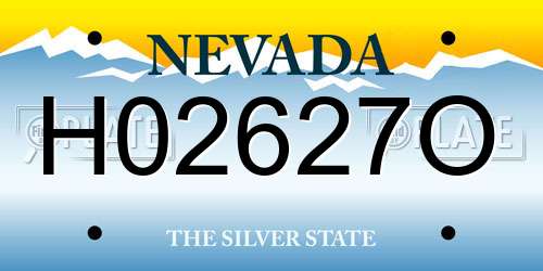 H02627O Nevada License Plate