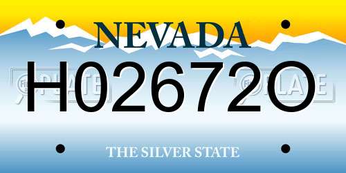 H02672O Nevada License Plate