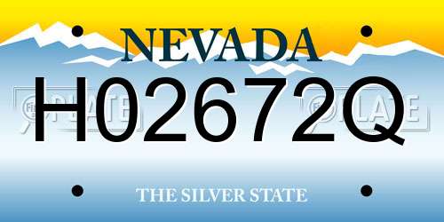 H02672Q Nevada License Plate