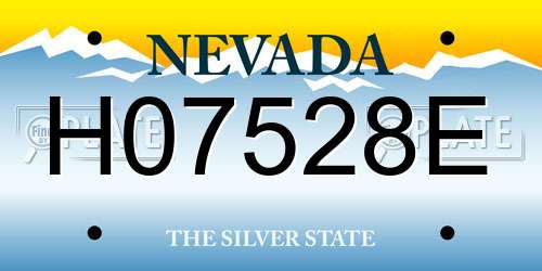 H07528E Nevada License Plate