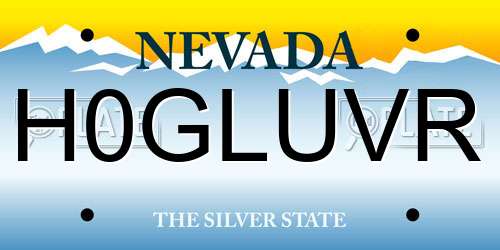 H0GLUVR Nevada License Plate