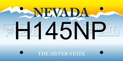 H145NP Nevada License Plate