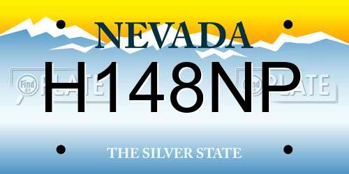 H148NP Nevada License Plate