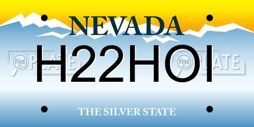 H22HOI Nevada License Plate