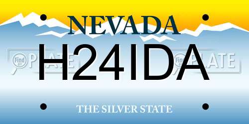 H24IDA Nevada License Plate