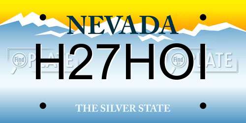 H27HOI Nevada License Plate