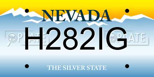 H282IG Nevada License Plate