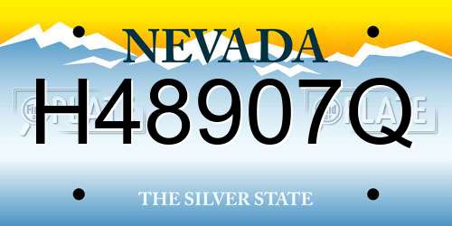 H48907Q Nevada License Plate