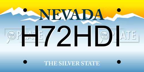 H72HDI Nevada License Plate