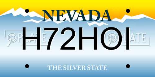 H72HOI Nevada License Plate