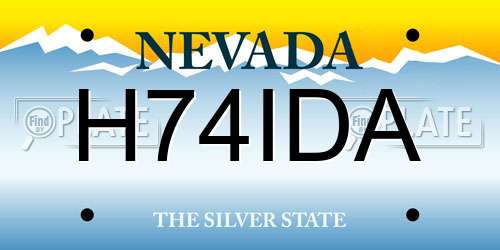 H74IDA Nevada License Plate