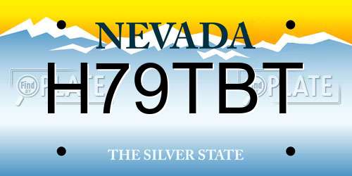H79TBT Nevada License Plate