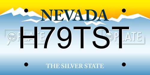 H79TST Nevada License Plate