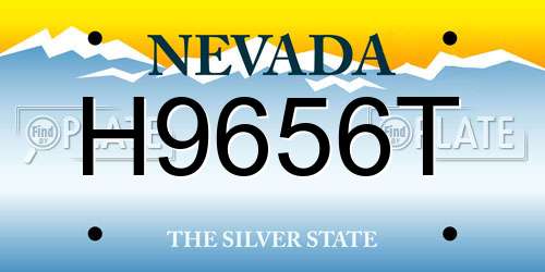 H9656T Nevada License Plate