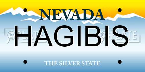 HAGIBIS Nevada License Plate