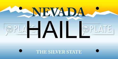 HAILL Nevada License Plate