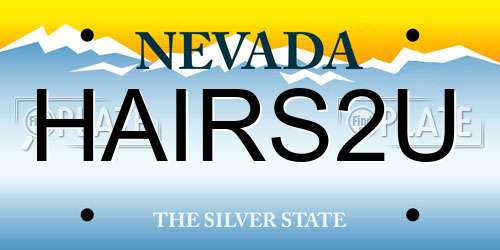 HAIRS2U Nevada License Plate