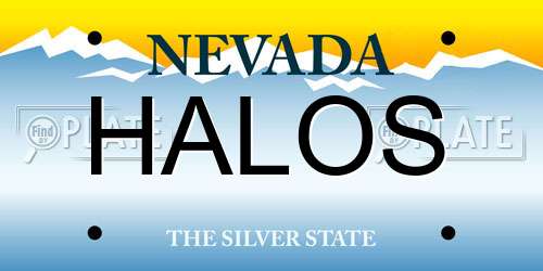 HALOS Nevada License Plate