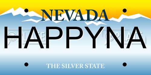 HAPPYNA Nevada License Plate