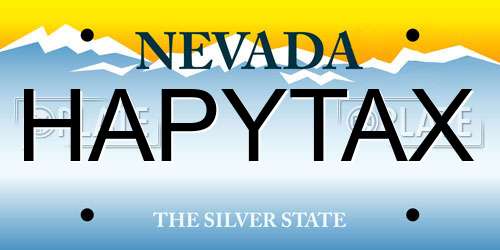 HAPYTAX Nevada License Plate