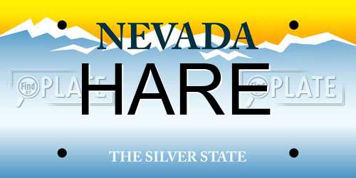 HARE Nevada License Plate