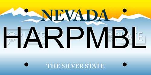 HARPMBL Nevada License Plate