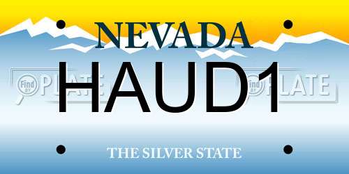 HAUD1 Nevada License Plate