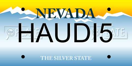 HAUDI5 Nevada License Plate