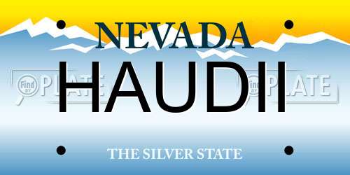 HAUDII Nevada License Plate