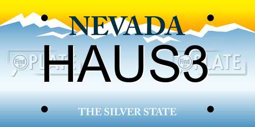 HAUS3 Nevada License Plate