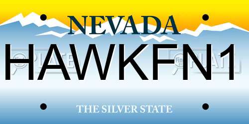 HAWKFN1 Nevada License Plate