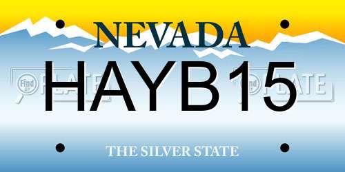 HAYB15 Nevada License Plate