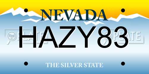 HAZY83 Nevada License Plate