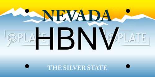 HBNV Nevada License Plate