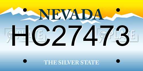 HC27473 Nevada License Plate