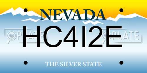 HC4I2E Nevada License Plate
