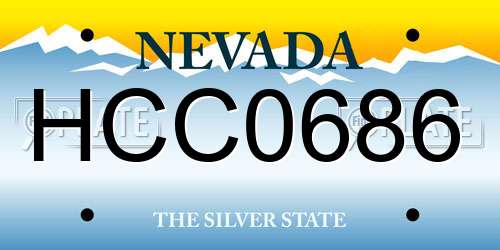 HCC0686 Nevada License Plate
