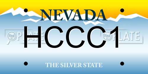 HCCC1 Nevada License Plate