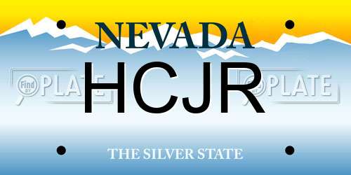 HCJR Nevada License Plate