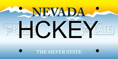 HCKEY Nevada License Plate