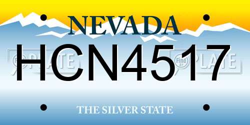 HCN4517 Nevada License Plate