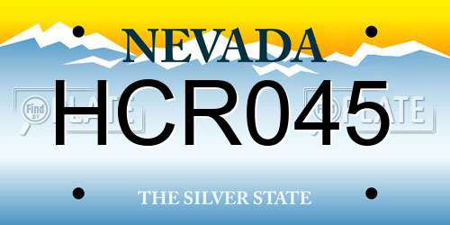 HCR045 Nevada License Plate