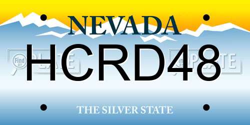 HCRD48 Nevada License Plate